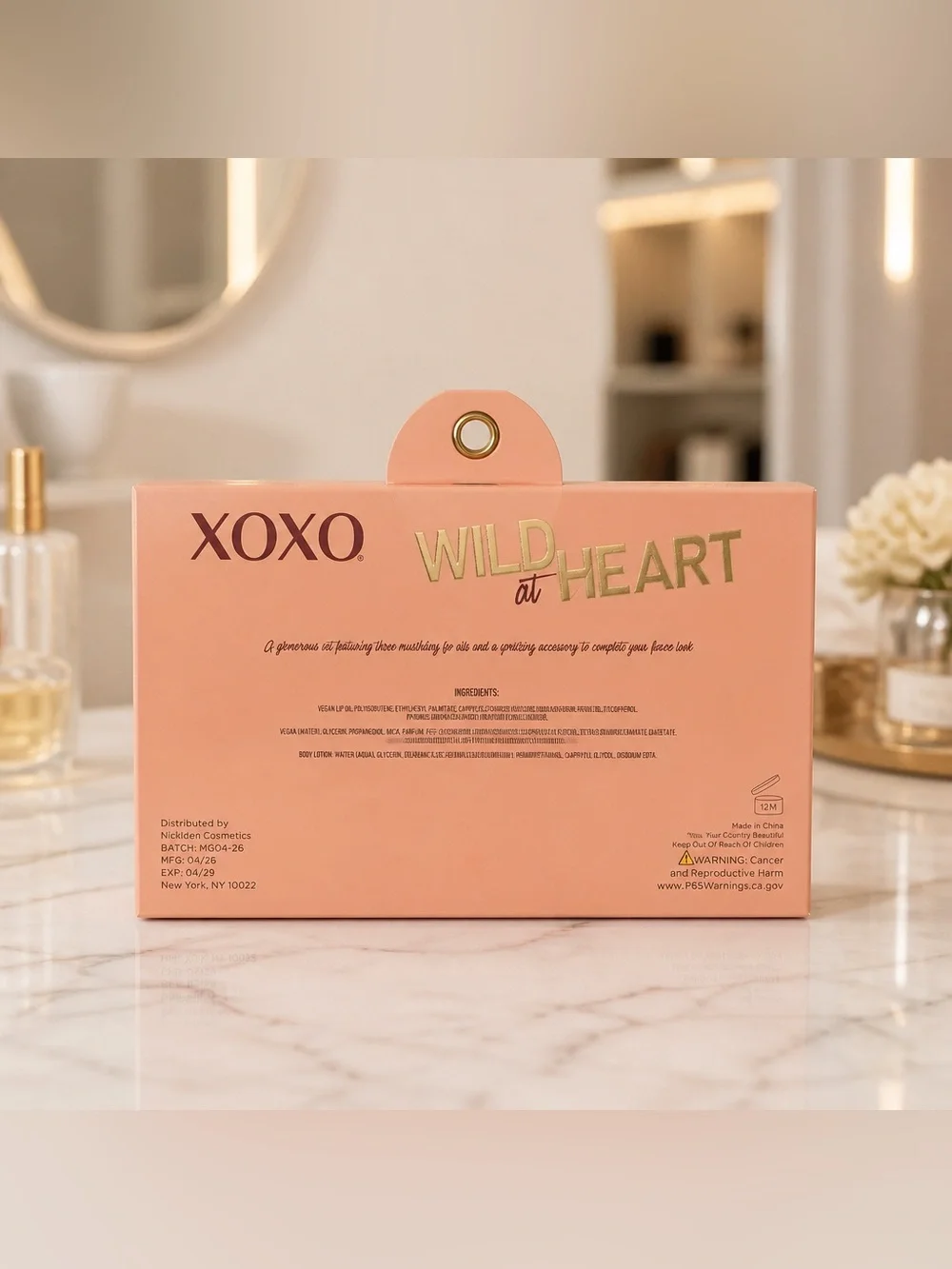 XOXO Wild At Heart 3pc Lip Oil Set w/ Mini Keychain NWT
